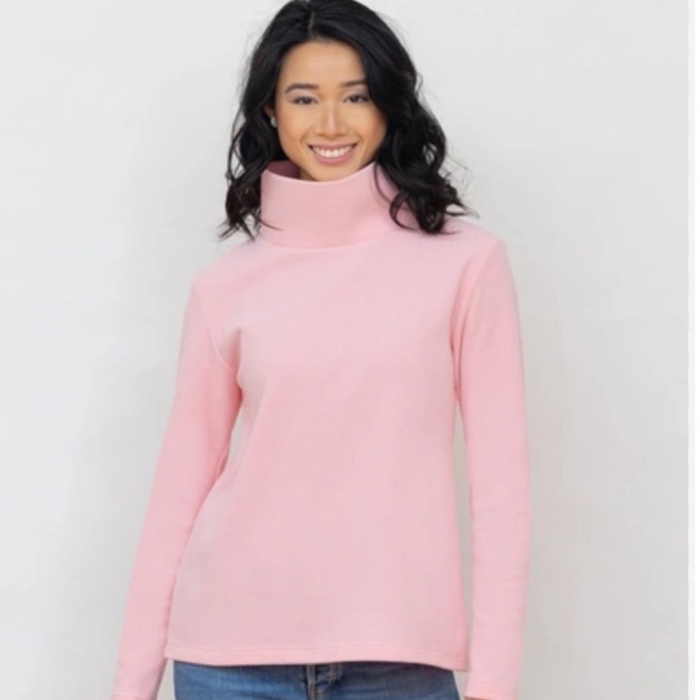 DUDLY STRPHENS Greenpoint Vello Fleece
Turtleneck Size‎ Medium Pink